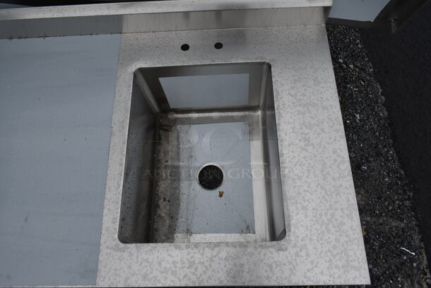 BRAND NEW SCRATCH AND DENT! Regency 600ST3072R Stainless Steel Commercial Table w/ Sink Bay. No Legs. - Image 3 of 4