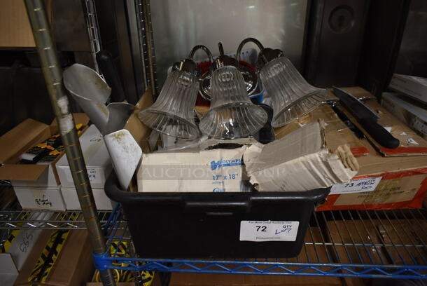 ALL ONE MONEY! Lot of Various Items Including Light Fixture and Poly Food Baskets - Image 1 of 5
