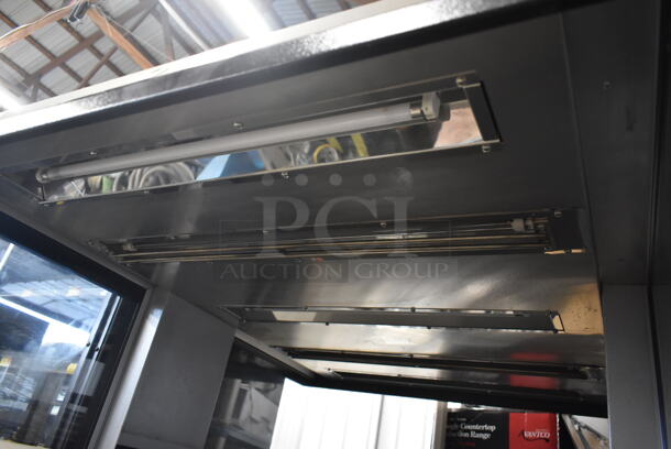 Custom Deli's Inc Metal Commercial 2 Tier Warming Display Case on Commercial Casters. 120/208 Volts, 1 Phase.  - Image 8 of 9