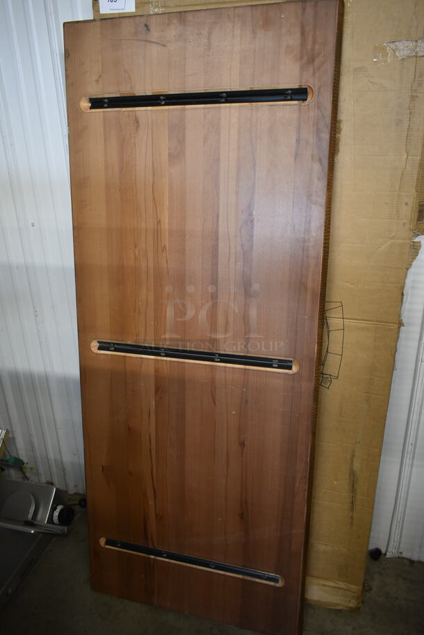 BRAND NEW! Lancaster Table & Seating 3493072ANTWA Antique Walnut Wooden Live Edge Butcher Block Tabletop. - Image 3 of 3