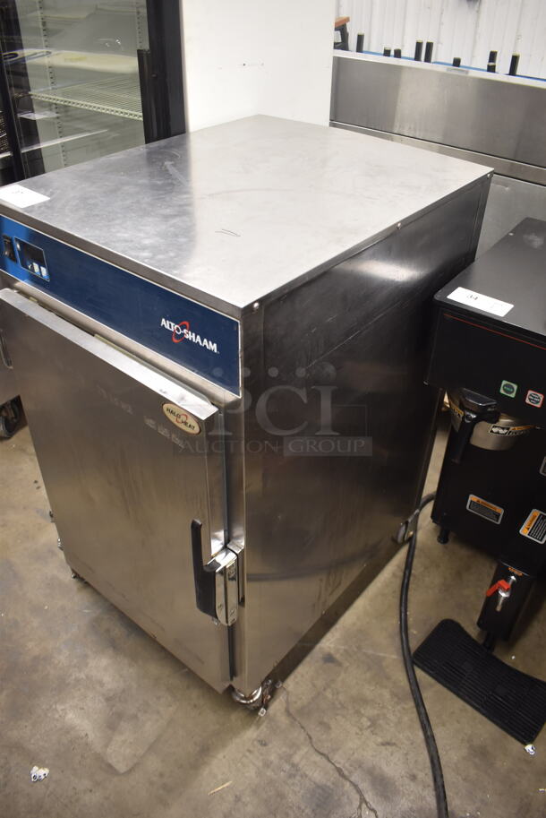 2012 Alto Shaam 1000-S Half Size Heat Holding Cabinet With Pan Racks And 1 Pan on Commercial Casters. 120V, 1 Phase. Tested and Working! - Image 3 of 5