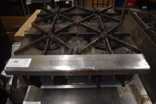 Star Max Commercial Stainless Steel Countertop Natural Gas Powered Hot Plate With 4 Burners.