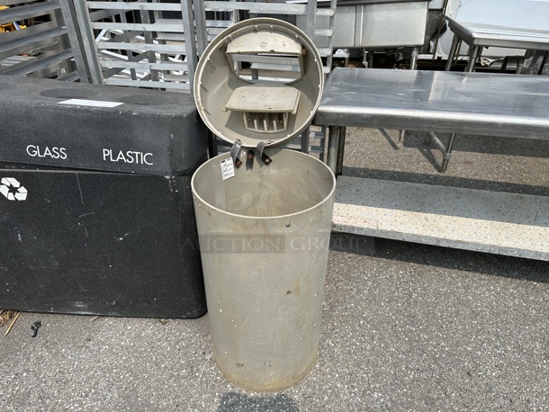 Tan Poly Trash Can. - Image 4 of 4