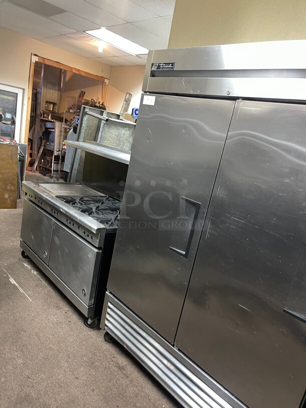 Working! True T-49 54 inch Two Section Commercial Reach In Refrigerator, (2) Left/Left Hinge Solid Doors, 115v NSF Tested and Working! - Image 1 of 7