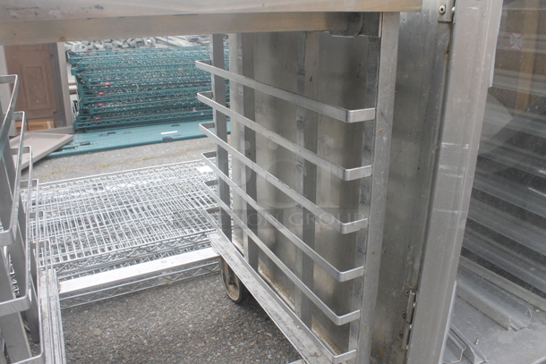 Metal Commercial Pan Transport Rack on Commercial Casters. - Image 4 of 4