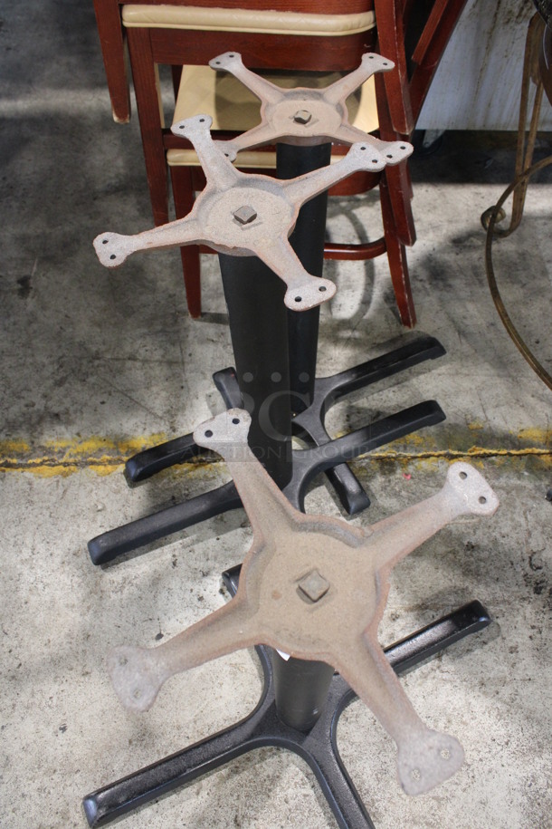3 Black Metal Table Bases. 21x31x28. 3 Times Your Bid! - Image 2 of 5