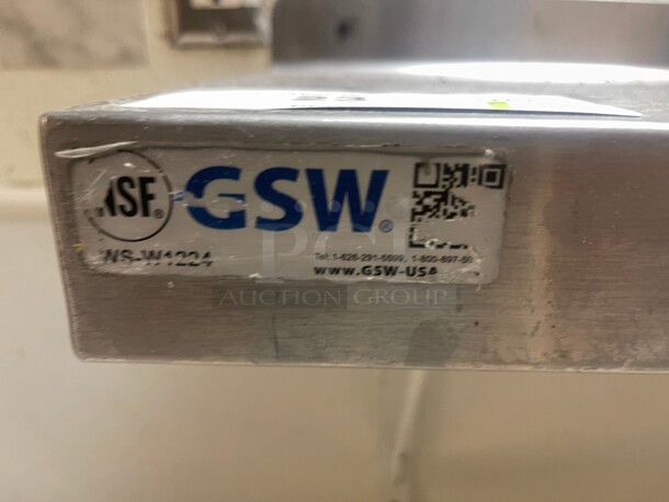 Clean! GSW WS-W1224 Solid Wall Shelf, Stainless Steel, 12 inch x 24 inch NSF  - Image 4 of 7