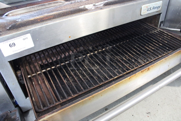 LATE MODEL! US Range Stainless Steel Commercial Natural Gas Powered Cheese Melter. 34x23x16 - Image 3 of 4