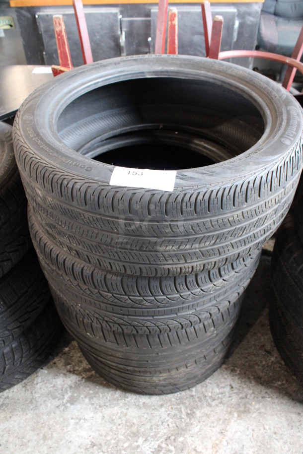4 Various Tires Including ContiProContact 225/45R 18 91V. Includes 25.5x9.5x25.5. 4 Times Your Bid! - Image 1 of 6