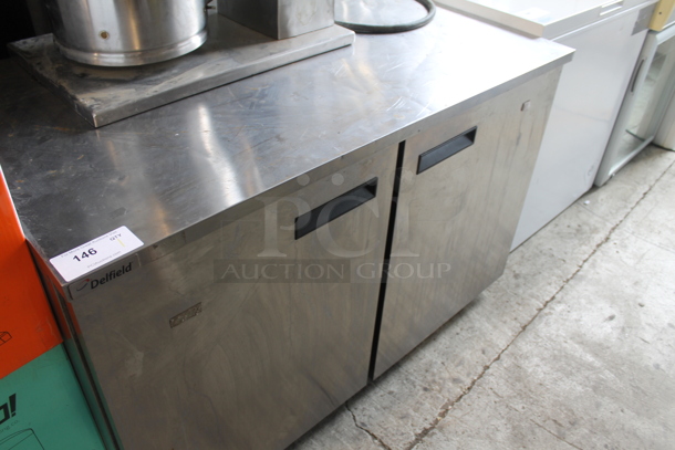 2011 Delfield UC4048-STAR Stainless Steel Commercial 2 Door Undercounter Cooler on Commercial Casters. 115 Volts, 1 Phase. Tested and Working! - Image 2 of 6