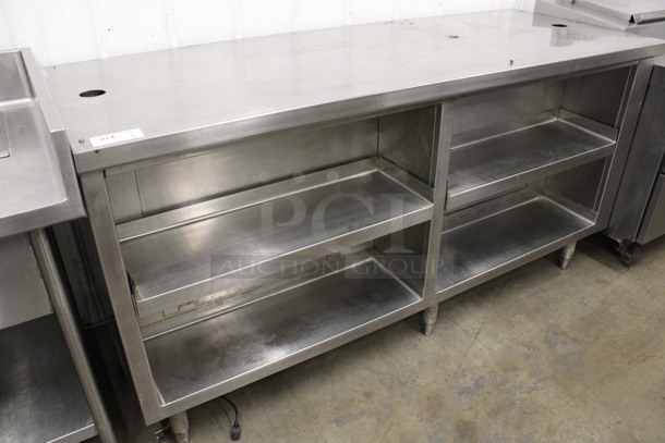 Stainless Steel Commercial Table w/ Under Shelves. 79x30x40