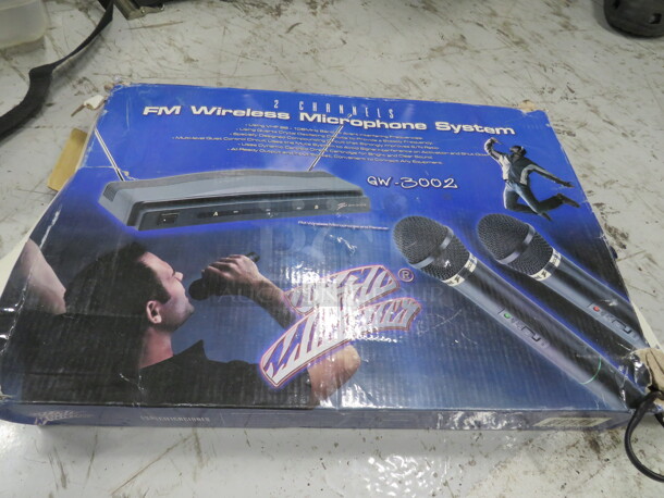 One FM Wireless Microphone 2 Channel System. #GW-3002. - Image 1 of 1