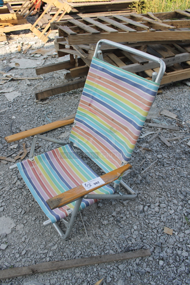 Rainbow Colored Folding Beach Chair. - Image 2 of 3