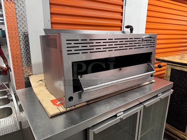 Working! Imperial Range IRSB-36 36 inch Commercial  Gas Salamander Broiler Counter Top Natural Gas NSF Tested and Working! - Image 5 of 9