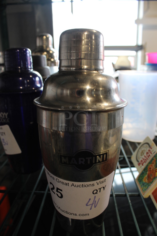 4 Various Metal Mixing Cups w/ Tops. Includes 3.5x3.5x8. 4 Times Your Bid! - Image 1 of 3
