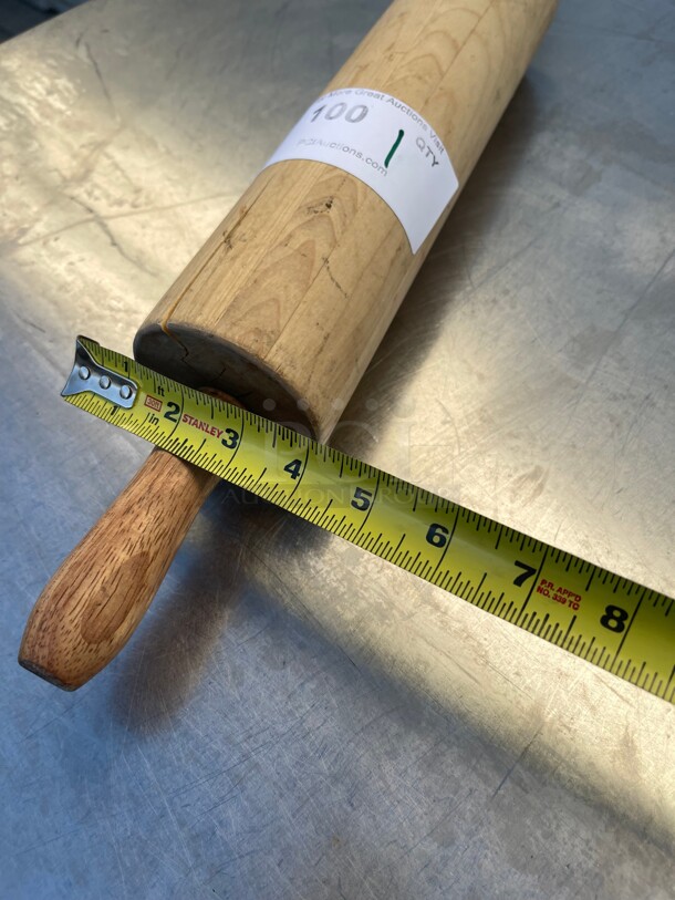 American Metalcraft WRPC5718 21 inch Rolling Pin w/ 4 inch Barrel, Wood - Image 5 of 5