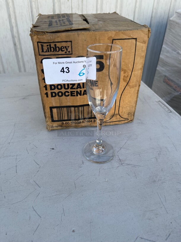 Brand New! Libbey 3795 6 oz Embassy Flute Glass - Safedge Rim & Foot Guarantee NSF - Image 5 of 5