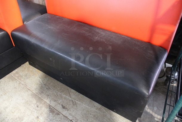 Red and Black Single Sided Booth. 48x25x42 - Image 4 of 4