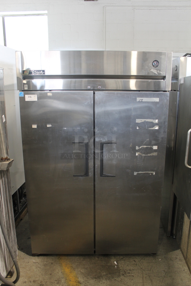 2013 True TG2R-2S Commercial Stainless Steel 2 Door Reach In Cooler w/ Shelving. 115 Volt, 1 Phase. Tested and Working!
 - Image 1 of 6