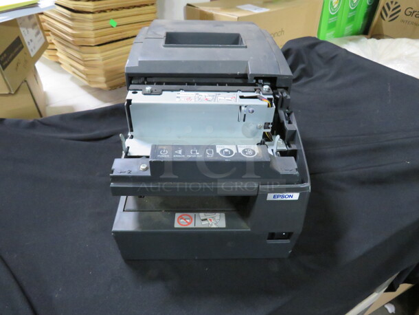 One Epson Thermal Printer. #M147C. Missing Top Piece See Pic.