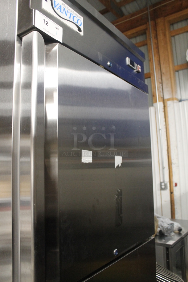 BRAND NEW! 2022 Avantco 178SS1F2HC Stainless Steel Commercial 2 Half Door Reach In Freezer w/ Poly Coated Racks. 115 Volts, 1 Phase. Stock Picture Used For Gallery Picture. Tested and Working! - Image 5 of 10