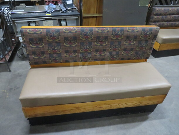One Double Sided Booth With Cushioned Seat And Back. 60.5X43X36 - Image 3 of 3