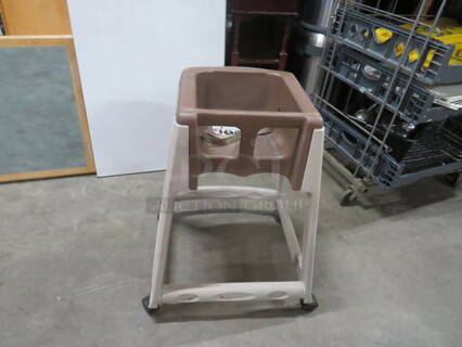 One Poly High Chair On Casters.
