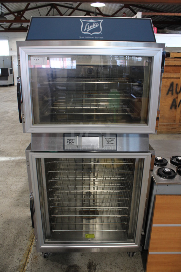 2013 Duke Model TSC-6/18M M Stainless Steel Commercial Oven Proofer on Commercial Casters. 208 Volts, 3 Phase. 37x28x77