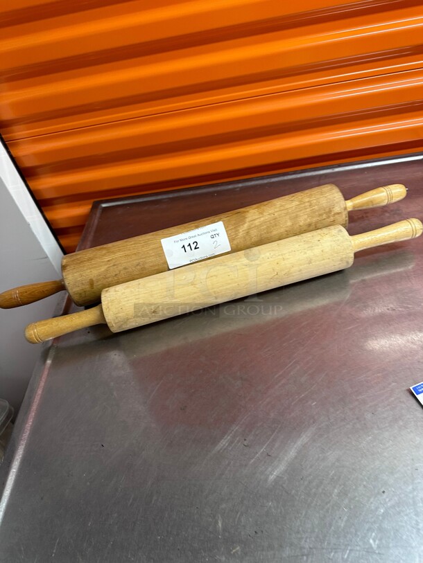 Assorted Commercial  23 inch and 20 Inch Maple Wood Professional Rolling Pin NSF  - Image 1 of 5