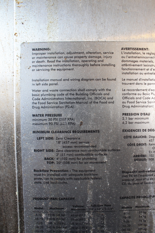 2020 Alto Shaam CTP10-10E Stainless Steel Commercial Electric Powered Combitherm Convection Oven on Metal Equipment Stand. 208-240 Volts, 3 Phase. - Image 6 of 8