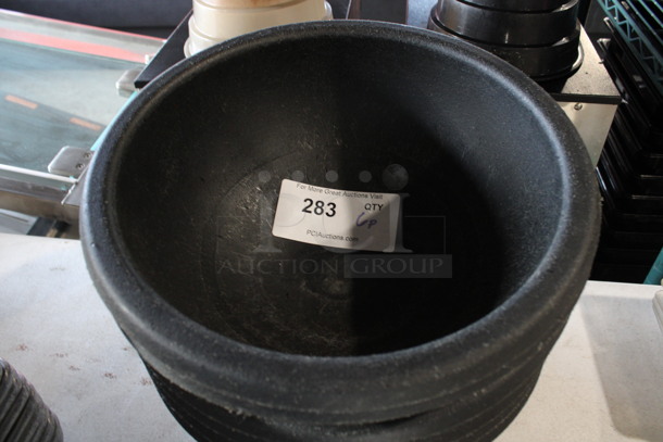6 Black Poly Bowls. 12.5x12.5x6. 6 Times Your Bid! - Image 3 of 3