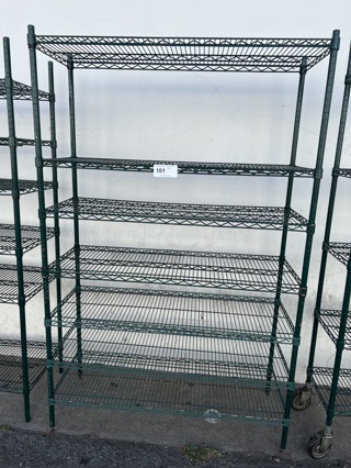 NSF Green Epoxy 74" Racks Contains 7 Shelves
74 x 18 x 14