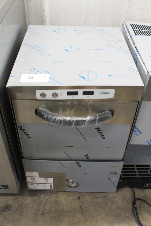 BRAND NEW SCRATCH AND DENT! 2023 Noble 495HTGW22 Stainless Steel Commercial Undercounter Glass Washer. 208-240 Volts, 1 Phase. - Image 1 of 7