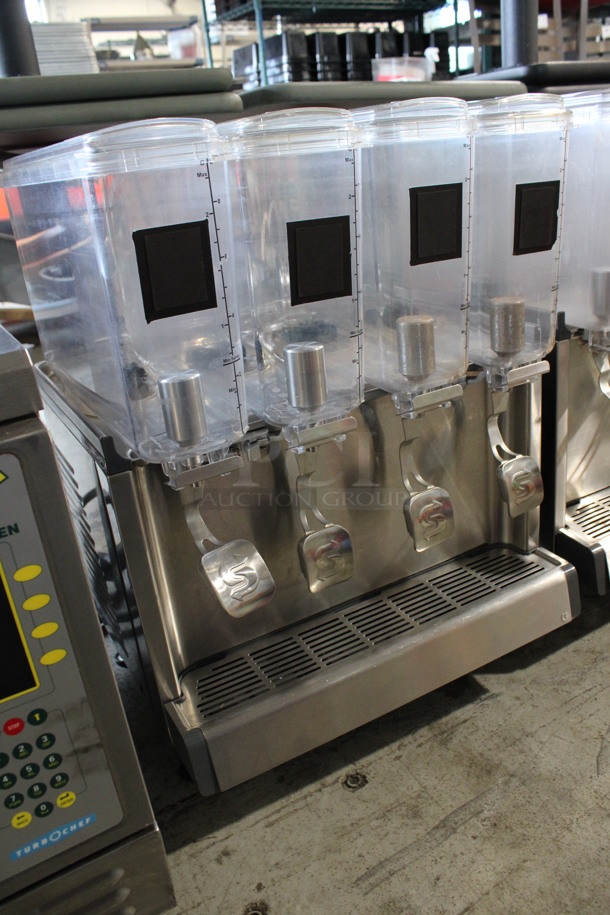 2018 Crathco Model CS-4E/2D/3D-16 Stainless Steel Commercial Countertop 4 Hopper Refrigerated Drink Machine. 120 Volts, 1 Phase. 21x18x28. Tested and Working! - Image 3 of 7