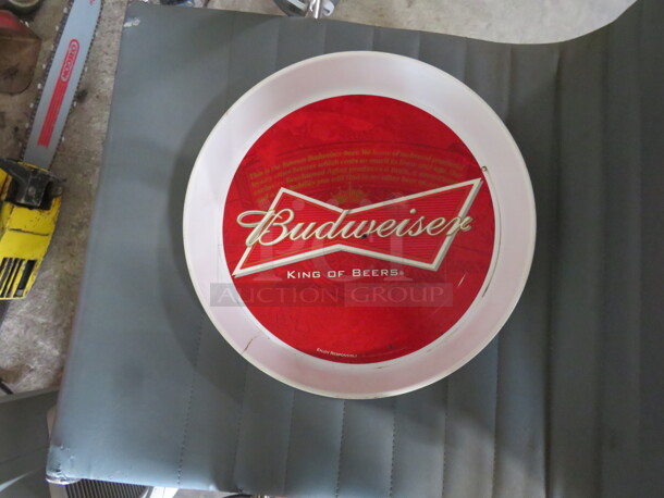 One 13 Inch Poly Budweiser Tray. - Image 1 of 1