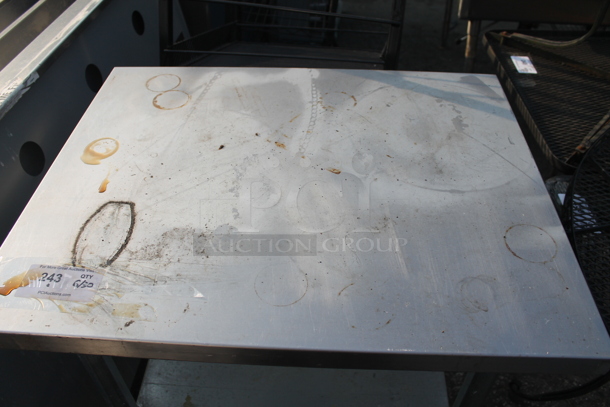 Commercial Stainless Steel Equipment Stand With Undershelf On Galvanized Legs. - Image 2 of 4