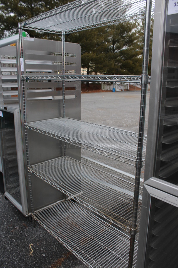 Metro Chrome Finish 5 Tier Shelving Unit. BUYER MUST DISMANTLE. PCI CANNOT DISMANTLE FOR SHIPPING. PLEASE CONSIDER FREIGHT CHARGES. 48x18x75 - Image 4 of 4