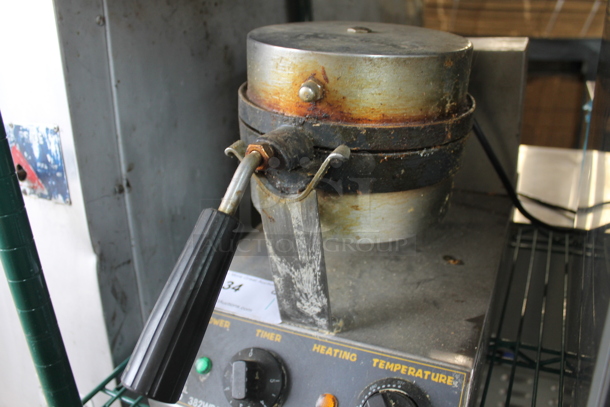Carnival King 382WBM13 Stainless Steel Commercial Countertop Waffle Cone Press. 120 Volts, 1 Phase. Tested and Working! - Image 3 of 8
