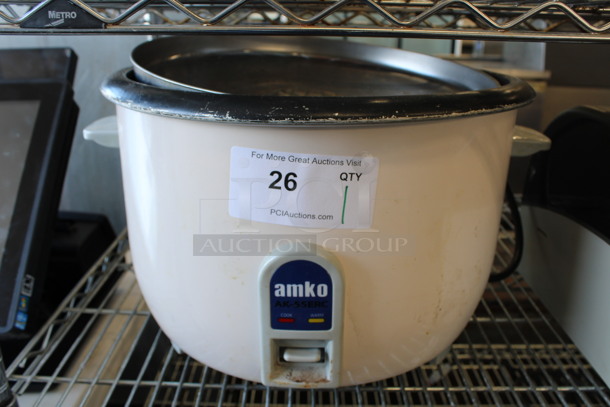 Amko Metal countertop Rice Cooker. 18x16x11. Tested and Working!