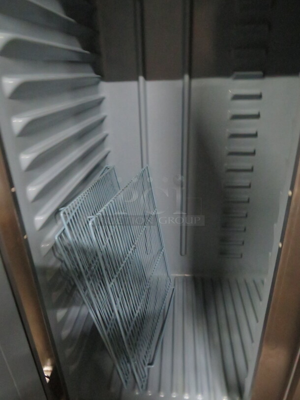One Delfield Stainless Steel 2 Door Refrigerator And Or Freezer With 6 Racks On Casters. Model# 6051XL-S. 115 Volt. 51X32X80 - Image 3 of 4