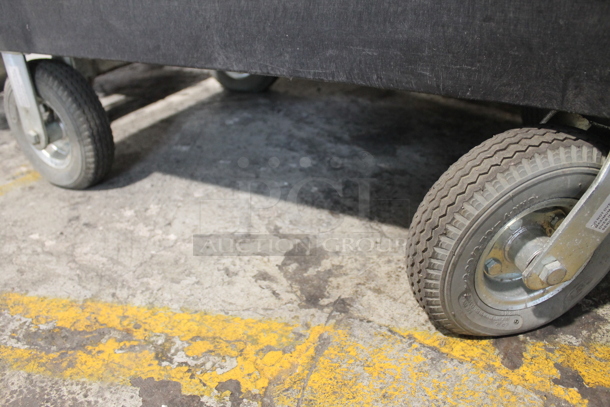 Black Poly 2 Tier Cart w/ Push Handle and Contents Including Cardboard Boxes on Casters. - Image 6 of 6