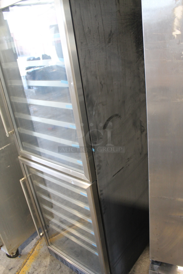 Stainless Steel Commercial 2 Half Size Door Reach In Wine Chiller. Tested and Powers On But Does Not Get Cold - Image 4 of 10