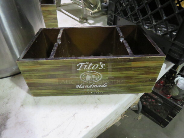 Wooden Titos Bar Organizer.  - Image 1 of 1