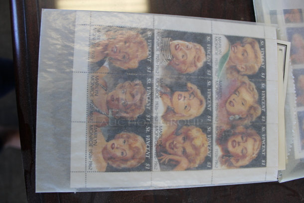 ALL ONE MONEY! Lot of Various Postcards and Stamps Including 3 Cent Smithsonian Institution Stamp, Thomas Jefferson Stamp, and Francis Scott Key Stamps - Image 3 of 10