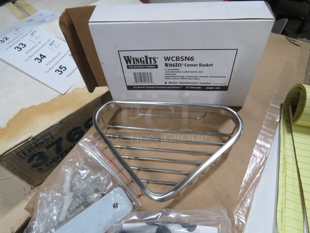NEW Wingits Stainless Steel Corner Soap Basket. 2XBID - Image 1 of 3