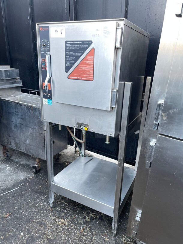 WOW! Groen XS-208-12-3 (6) Pan Commercial Convection Natural Gas Steamer - With Stand, 115 Volt NSF Tested and Working! - Image 7 of 10