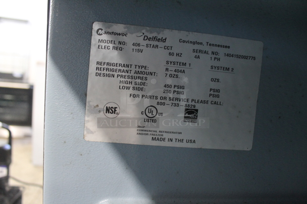 2014 Delfield 406-STAR-CCT Stainless Steel Commercial Single Door Undercounter Cooler on Commercial Casters. Door Needs To Be Reattached. 115 Volts, 1 Phase. Tested and Working! - Image 7 of 8