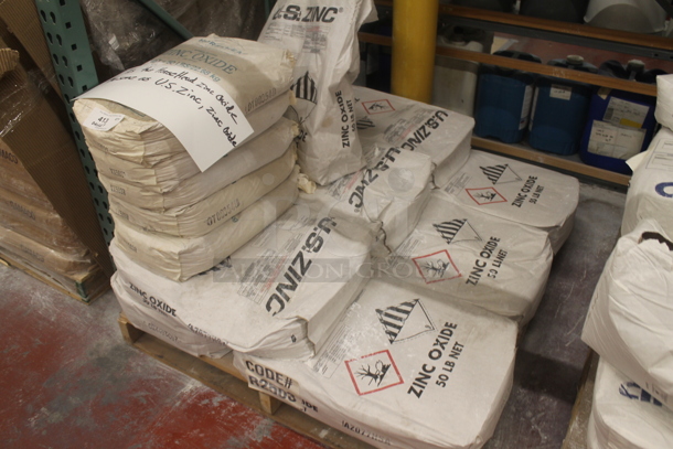 ALL ONE MONEY! PALLET LOT of Various Items Including Zinc Oxide Bags. BUYER MUST REMOVE. - Image 2 of 5