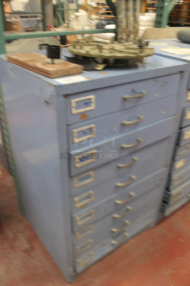 Blue Metal 9 Drawer Filing Cabinet w/ Contents. BUYER MUST REMOVE. - Image 2 of 8