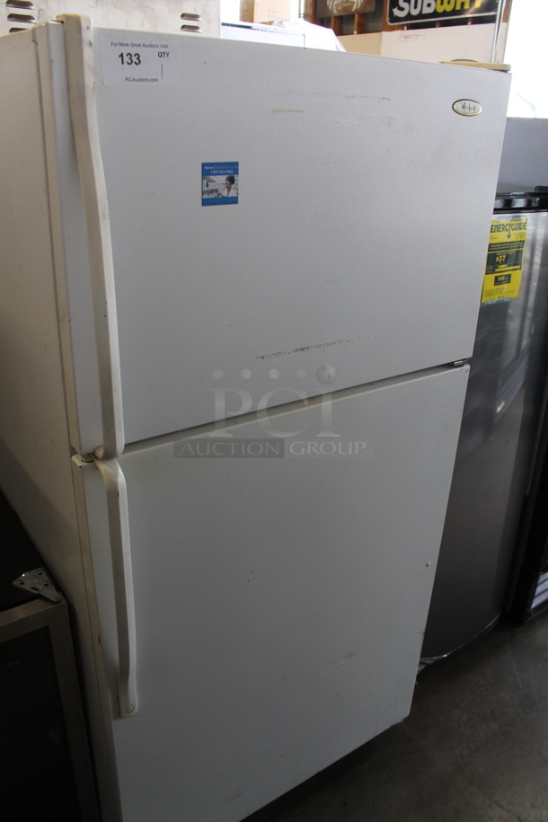 Whirlpool ET14K/XCXY2 Metal Cooler Freezer Combo Unit. 115 Volts, 1 Phase. Tested and Powers On But Does Not Get Cold